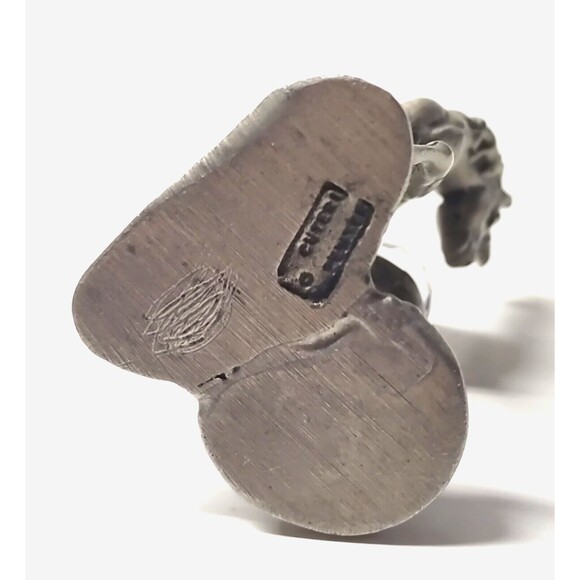 Vtg Cuteri Pewter Unicorn Crystal Ball Figurine Small Curio 1980s Fantasy Whimsy - Picture 7 of 10